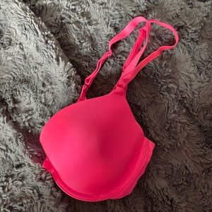 Hot pink bra